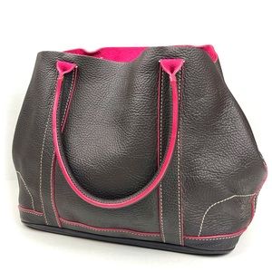 Borge Gaveri J Crew Vintage Leather Tote Bag